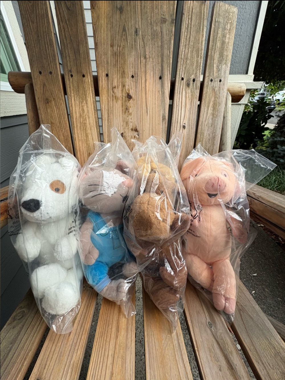 2015 Kohls Cares If You Give Mouse Moose Dog Pig Plush 4 Stuffed Animals *NEW